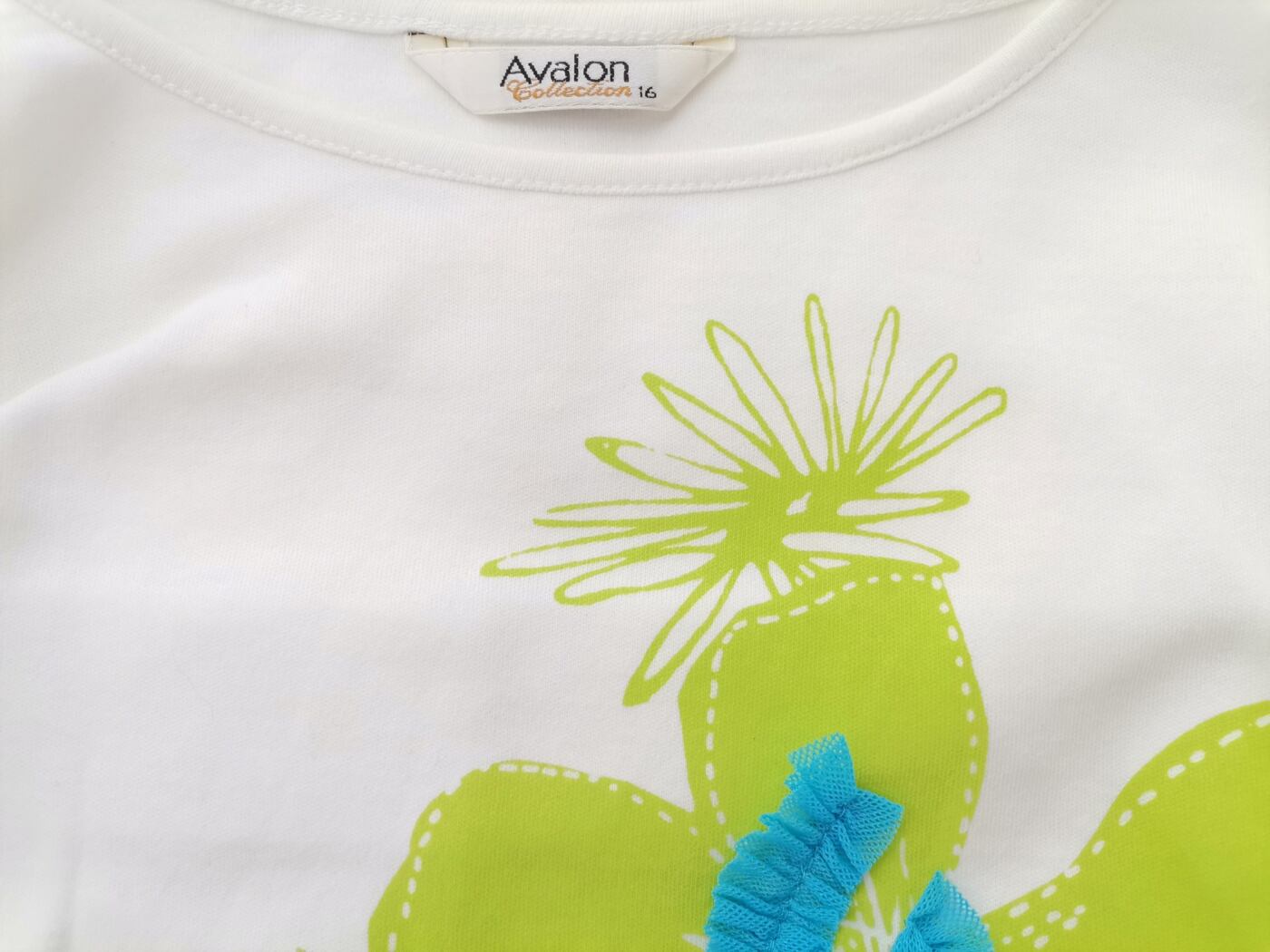 Avalon Collection Rozmiar 16 (44) Kolor Biały Okrągły dekolt T-Shirt Krótki rękaw Materiał Bawełna 100%