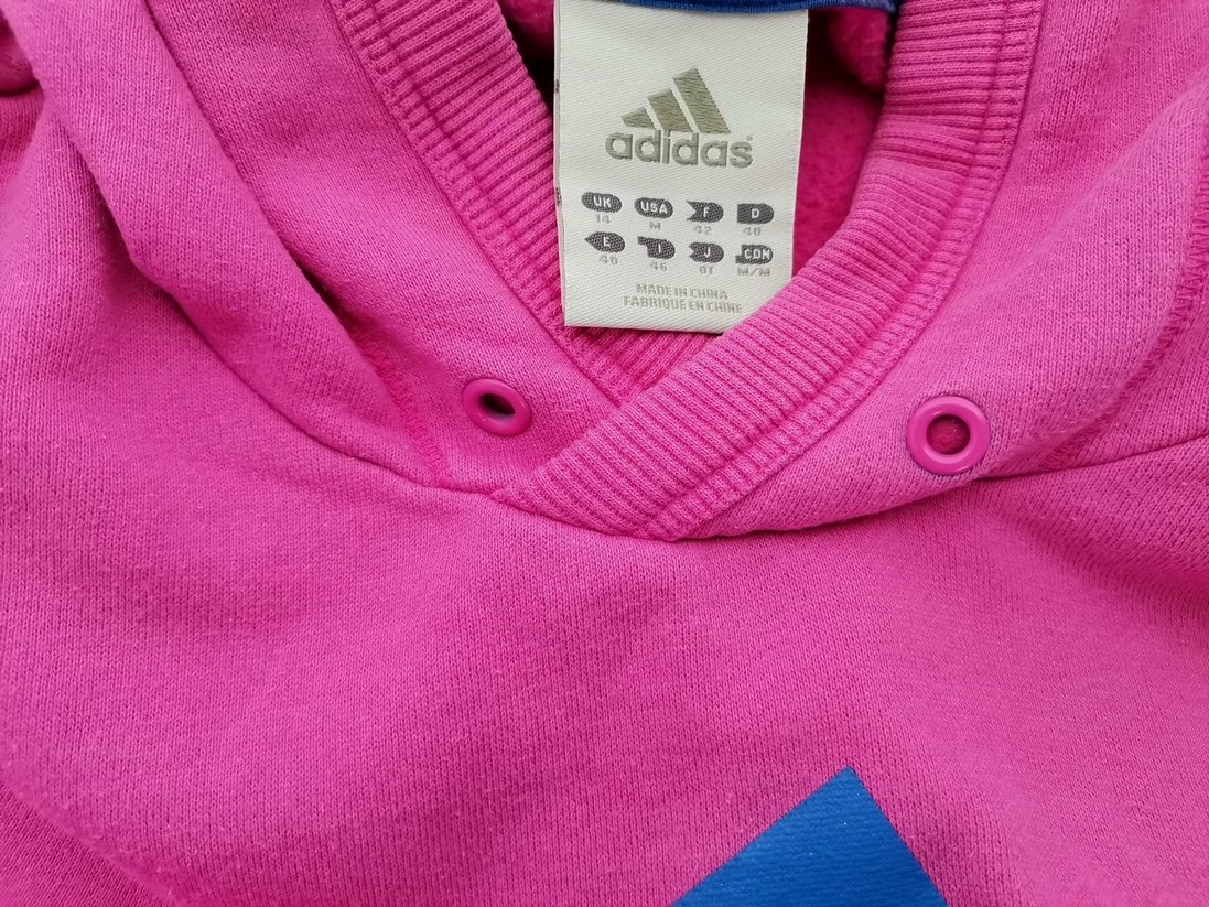 Adidas Rozmiar 40 Kolor Różowy Bluza z kapturem Długi rękaw Materiał Bawełna