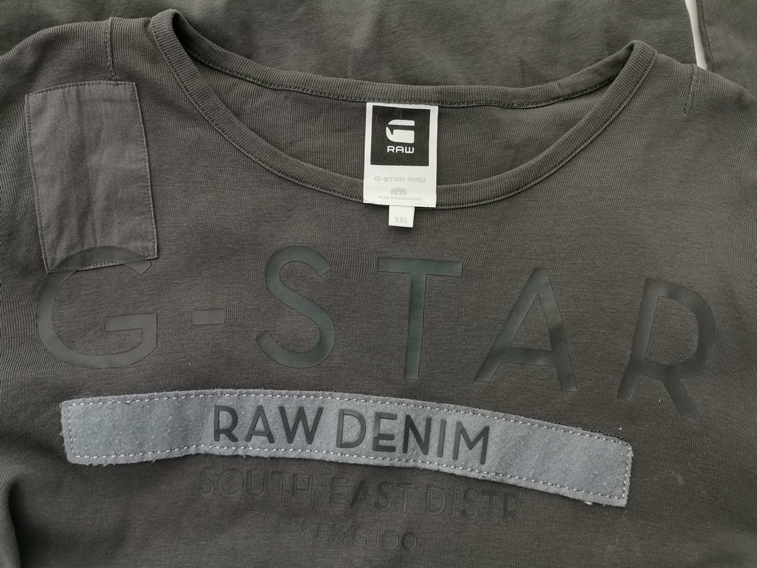 G-Star Raw Rozmiar XXL Kolor Szary Męski Sweter Długi rękaw Materiał Bawełna 100%