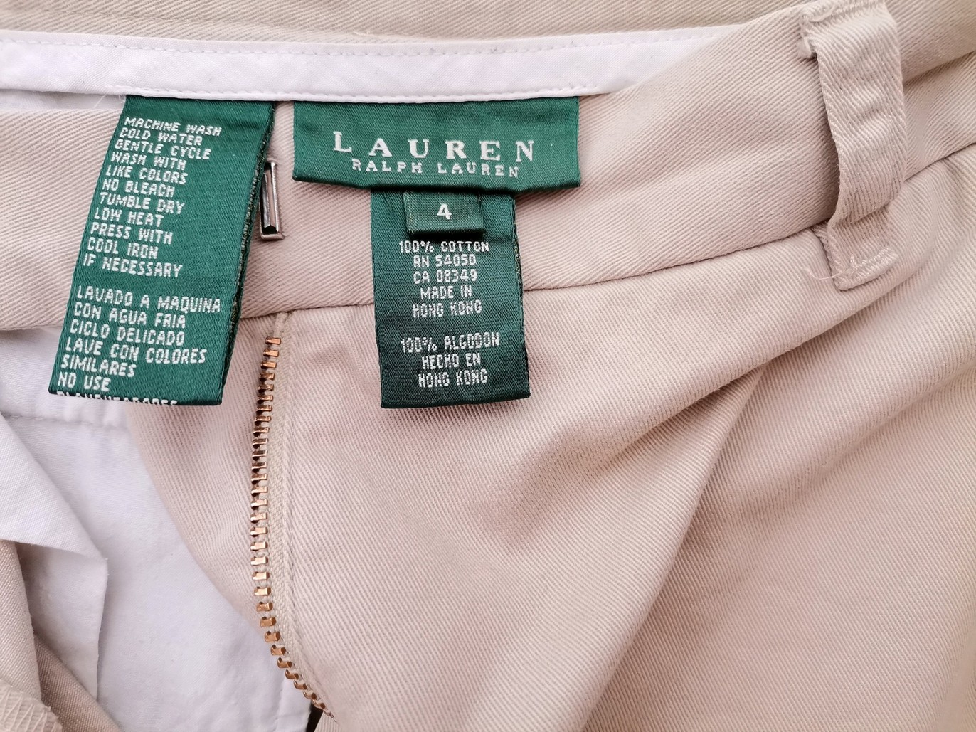 Lauren ralph lauren Rozmiar 4 (XS) Kolor Beżowy Materiał Bawełna 100%