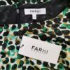 Farhi by Nicole Farhi Rozmiar S (34) Kolor Zielony Panterka Okrągły dekolt Sukienka Bodycon Rękaw 3/4 Midi