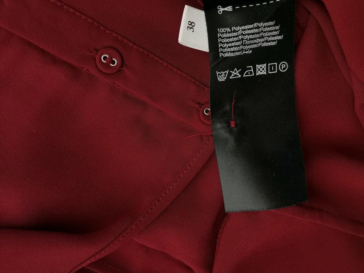 Vero moda Rozmiar 38 Kolor Purpurowy Okrągły dekolt Bluzka Krótki rękaw