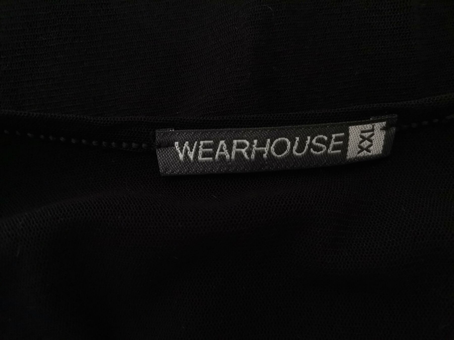 Wearhouse Rozmiar XXL Kolor Czarny W serek Bluzka Zawijana Długi rękaw